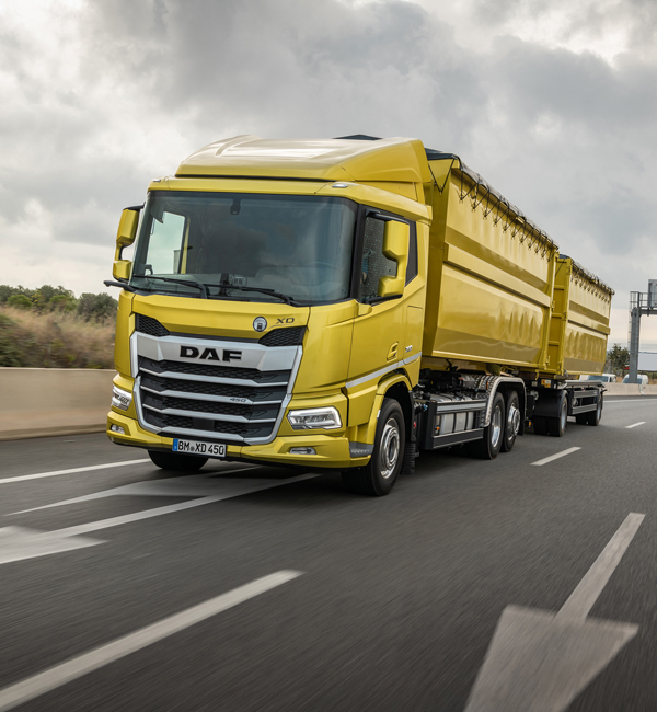 Ansicht DAF Truck gelb