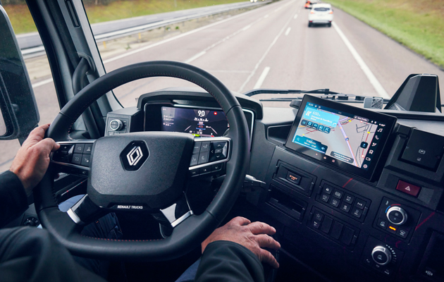 Detailansicht Fahrerkabine Renault Truck